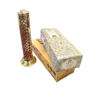 Image of Brass Incense Stick holder with 2 jumbo boxes of Hem Incense