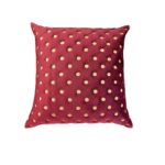 Image of Velvet cushion cover - Red Colored