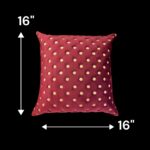 Image of Velvet cushion cover - Red Colored