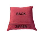 Image of Velvet cushion cover - Red Colored