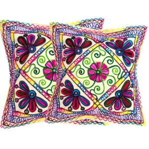 Pair of Embroidery Cushion Cover