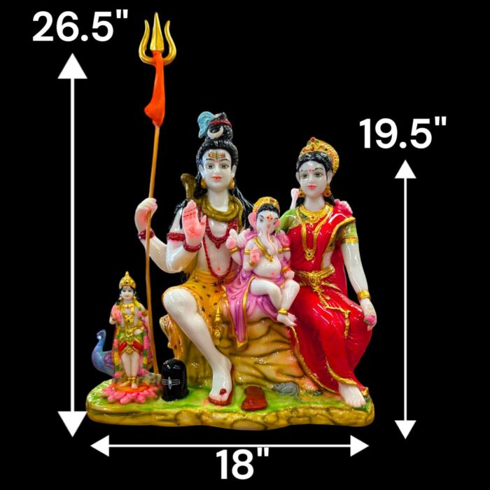 Large Shiv Parivar Statue - 20 Inches - Image 2