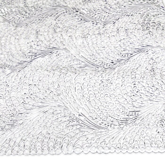 Image of a silver table mat. Perfect table mats for Diwali Decorations in Canada and the USA