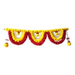 Artificial flower toran for main door decor on Diwali