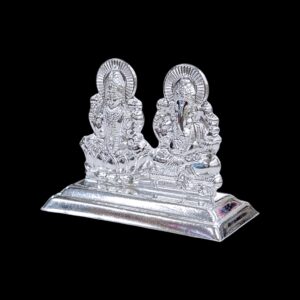 Pure Silver Lakshmi Ganesh Idol - 925 Stamped