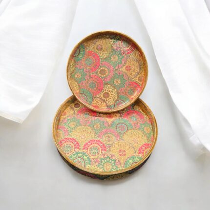 Image of 2 serving trays set - Great Idea for Diwali Gifts in Canada and the USA