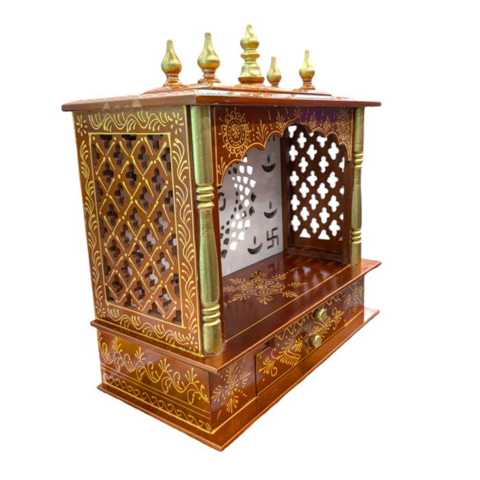 Rajasthani Wooden Mandir - 18 inch