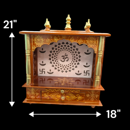 Rajasthani Wooden Mandir - 18 inch