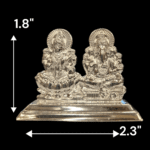 925 Sterling silver Lakshmi and Ganesha Idol-1.8inch - Image 2