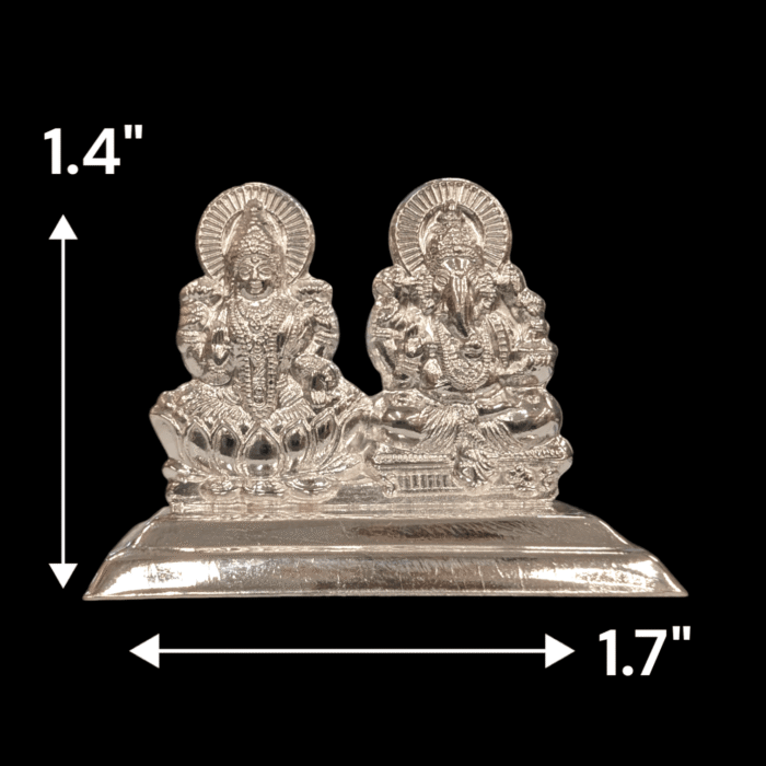 925 sterling silver Lakshmi Ganesh idol -1.4inch - Image 3