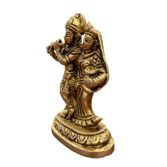 Brass Radha Krishna - Small - Image 4