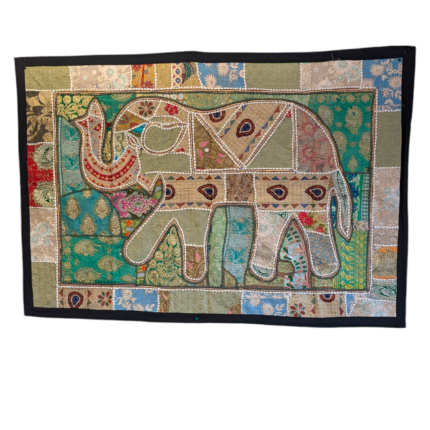 Hand made Patch work tapestry from India, for sale in Canada and the US.