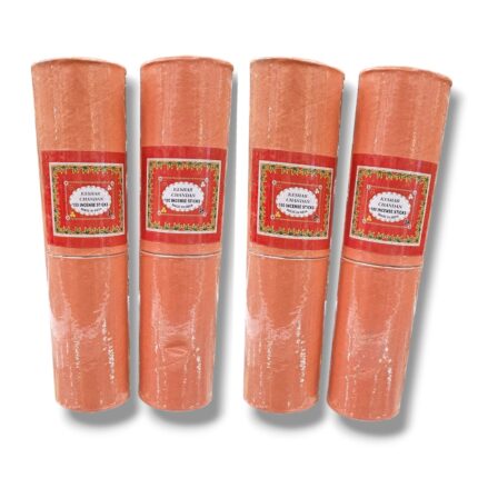 Hand-Rolled Kesar Chandan Incense Sticks | Set of 4 Boxes (400 Sticks)