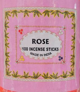 Hand-rolled Rose Incense sticks from India