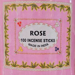 Hand-rolled Rose Incense sticks from India
