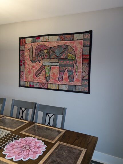 Hand made Patch work tapestry from India, for sale in Canada and the US.