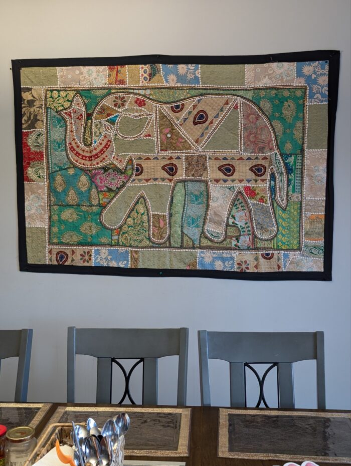 Hand made Patch work tapestry from India, for sale in Canada and the US.