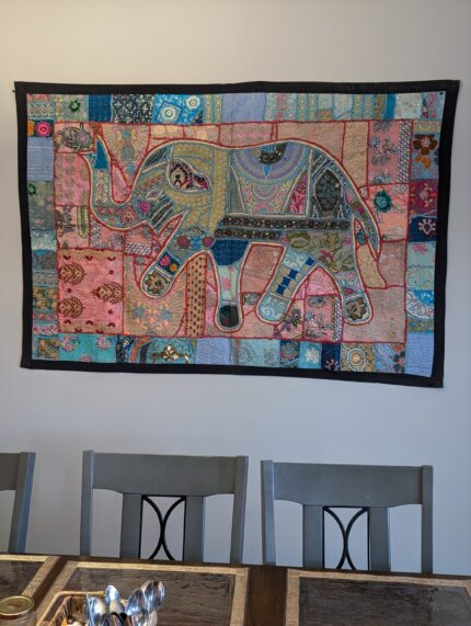 Hand made Patch work tapestry from India, for sale in Canada and the US.