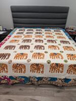 Handcrafted Quilted Kantha Patchwork Bed Cover