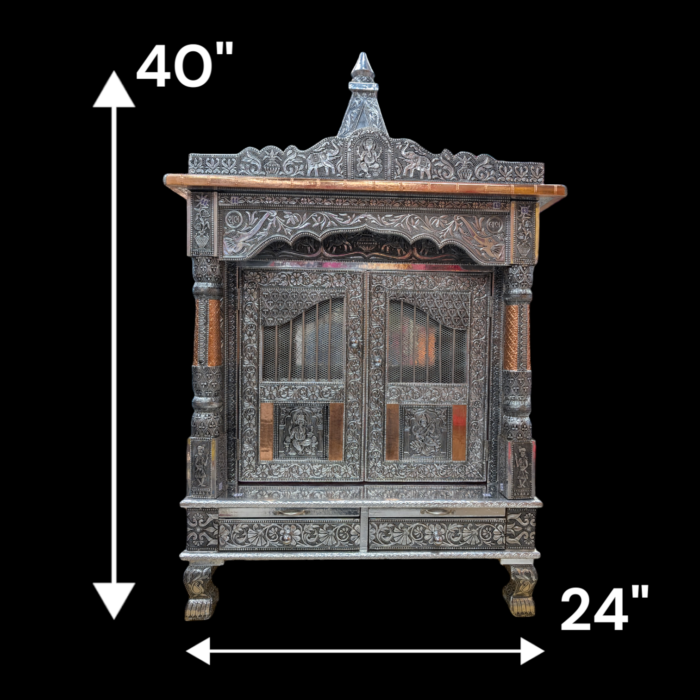 Oxidized wooden Home Temple - 40 Inch