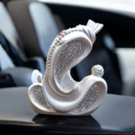 Silver Plated Ganesha Car Dashboard Idol