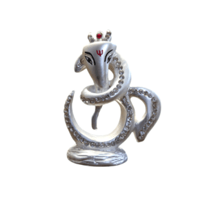 Pure Silver Plated Ganesh with Om Idol for you Car.