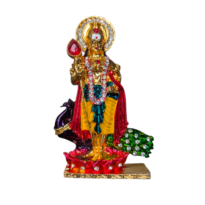 Lord Murugan with peacock Idol