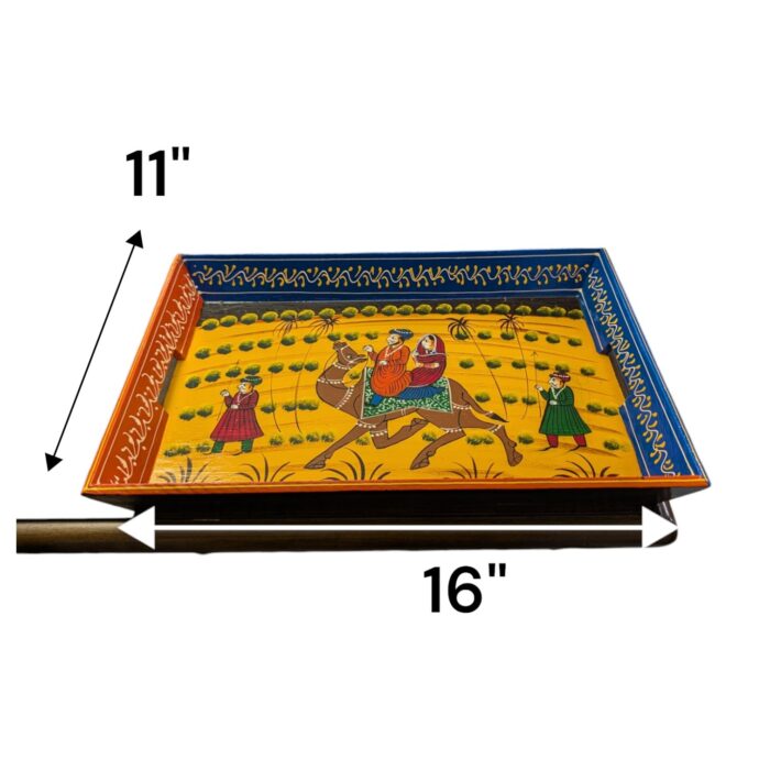 Wooden Serving Tray - Camel