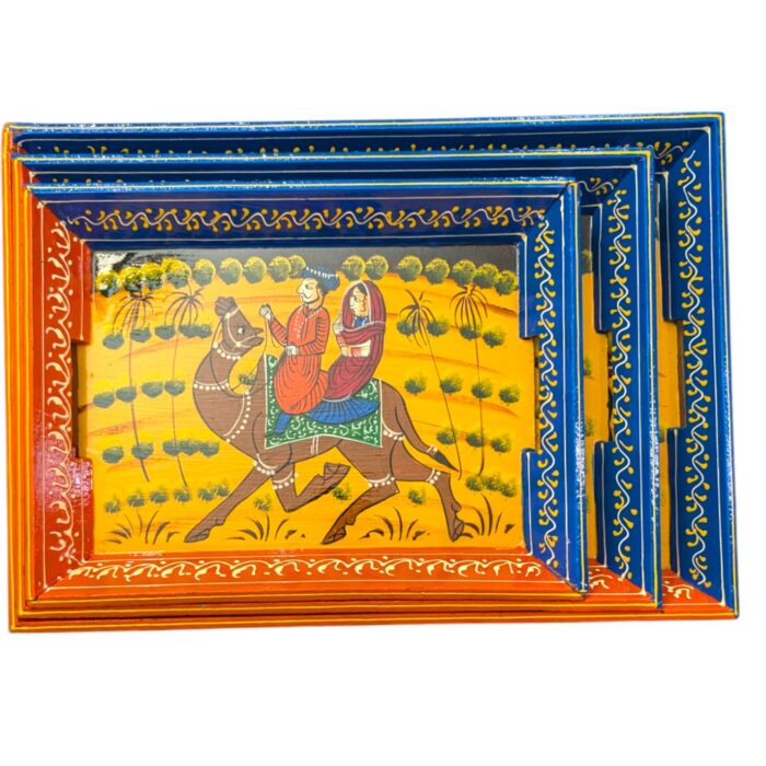 Wooden Serving Tray - Camel