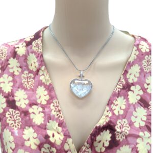 Clear crystal Natural Gemstones - Heart Pendant Necklace