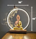 Buddha Backflow Incense Holder - with LED Light - Image 3