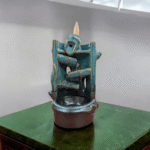 Backflow Incense Cone Burner - Waterfall green. Smoke fountain