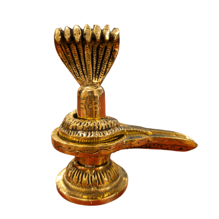 Brass Shivling with Naag