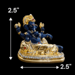 Car Dashboard Statue - Singhasan Ganesha- Blue - Image 2