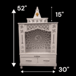 Dimensions of large wooden mandir