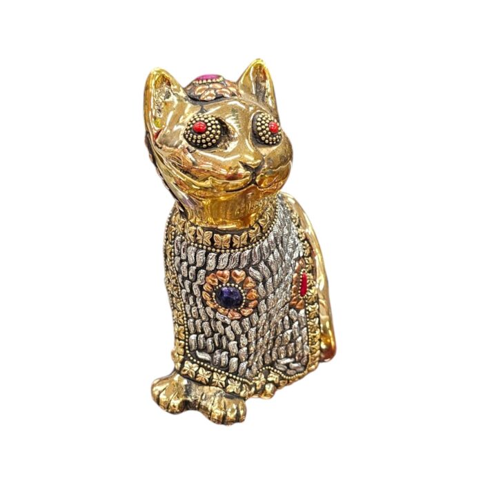 Handcrafted Brass Cat Figurine