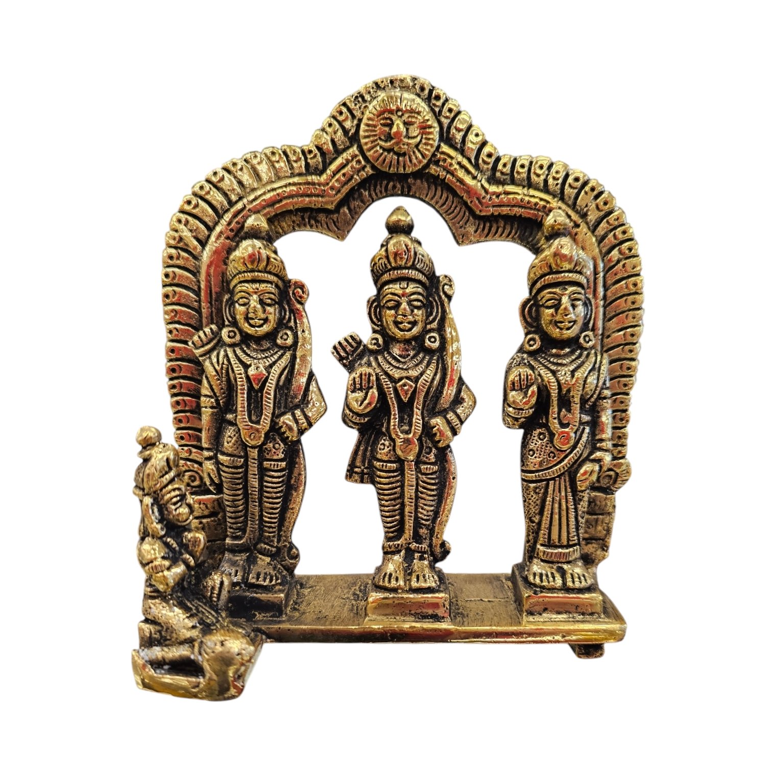 Large Brass Ram Darbar Statue - Premium Indian Craftsmanship