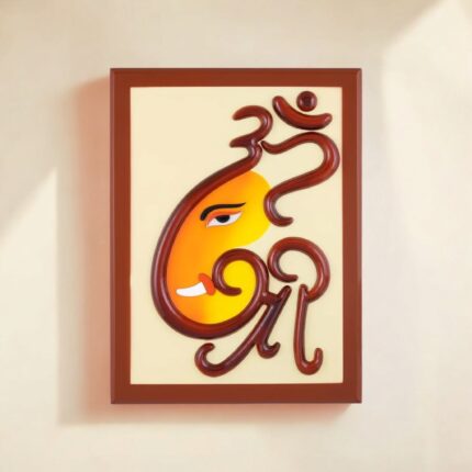 Om Shree Ganeshay Wooden Wall hanging