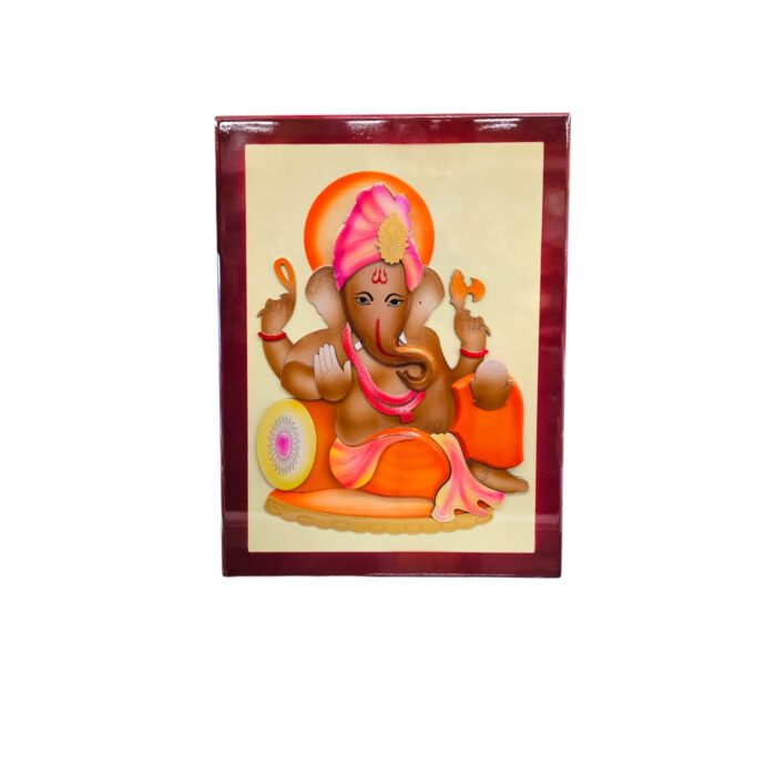 Ganesh Wooden wall hanging with high gloss finish