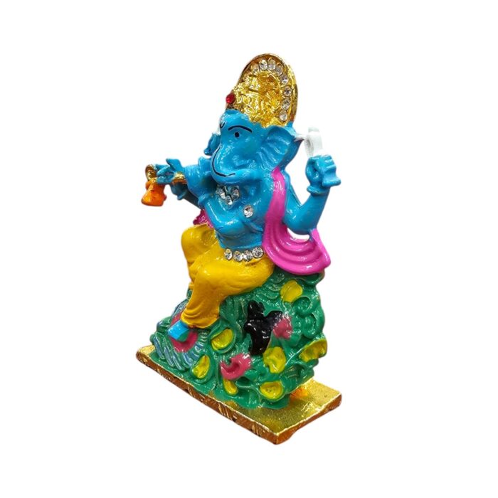 Ganesh playing flute Car dashboard Idol