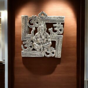 Ganesha on Swastik wall hanging
