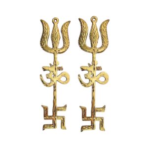 Pair of Asht Dhatu Trishakti Hanging