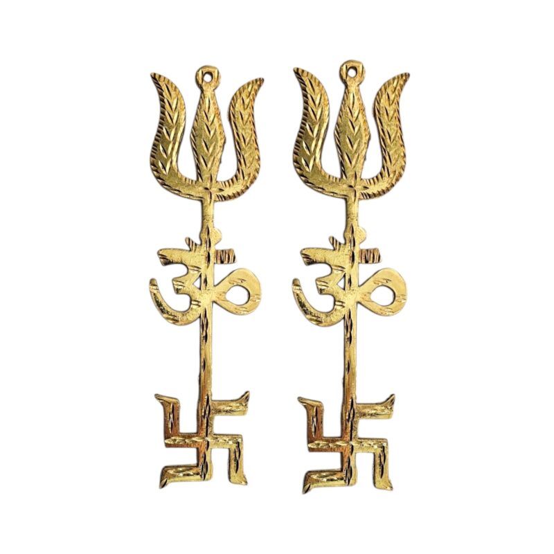 Pair of Asht Dhatu Trishakti Hanging