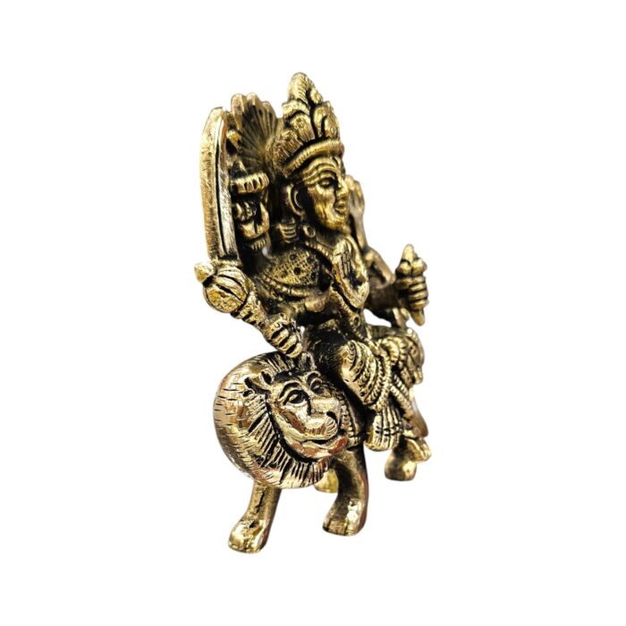 Fine Brass Statue of Maa Durga on lion