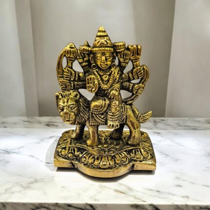 Small Maa Durga Brass Statue for sale in Canada and the USA