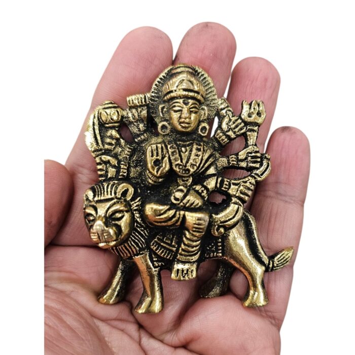 Small Maa Durga Brass Statue