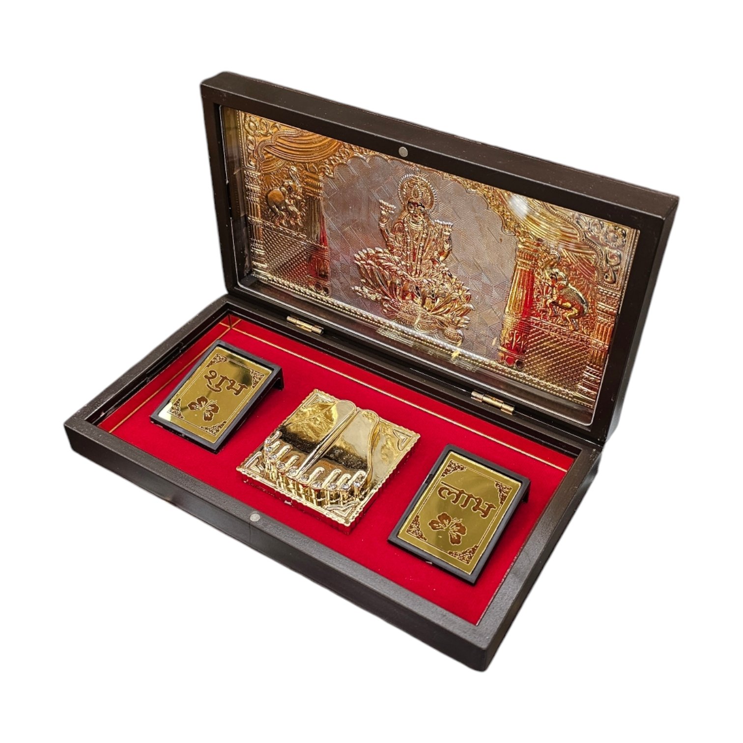 Gold plated Divinity Gift box of Goddess Lakshmi