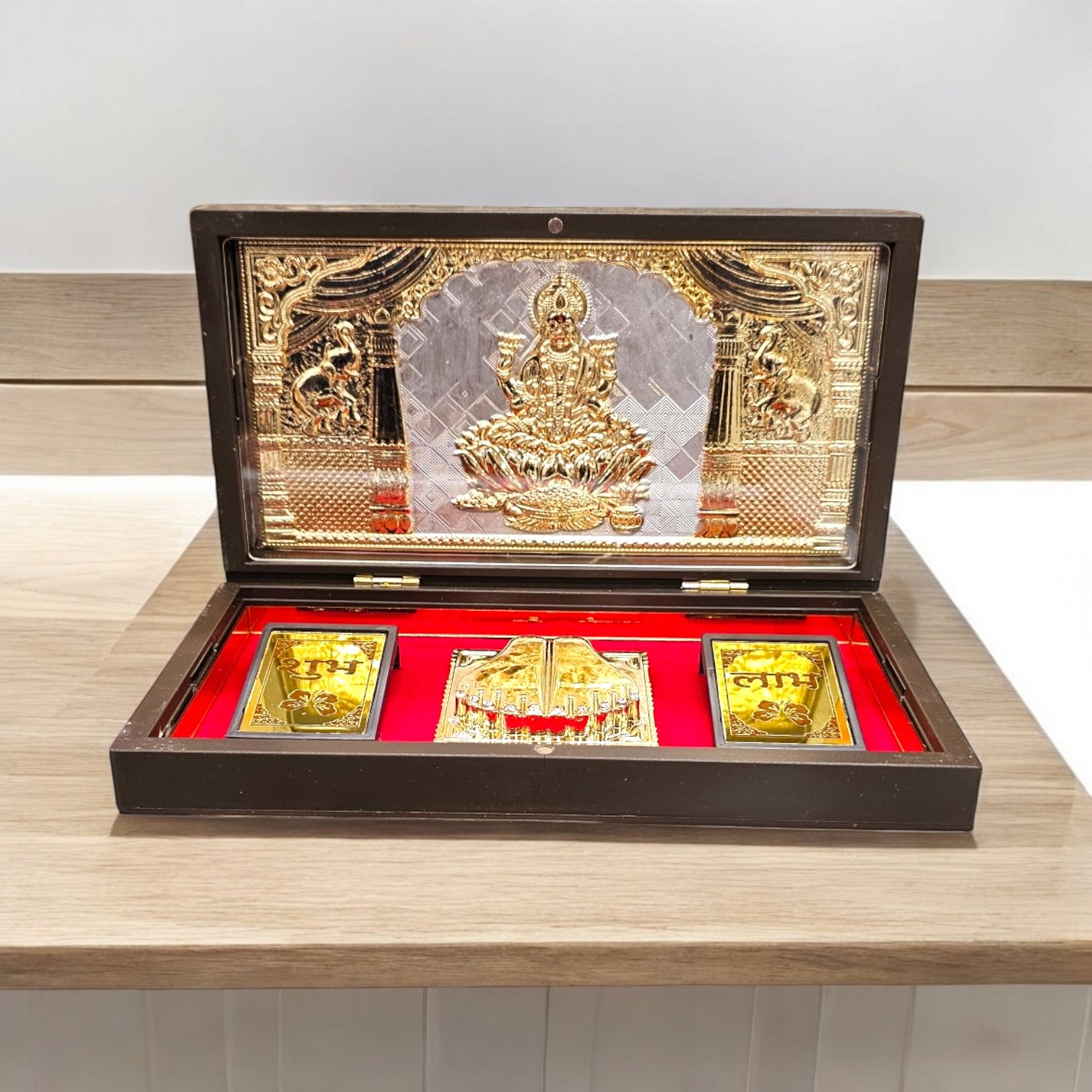 Gold plated Divinity Gift box of Goddess Lakshmi