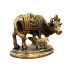 Brass Kamdhenu Cow with calf