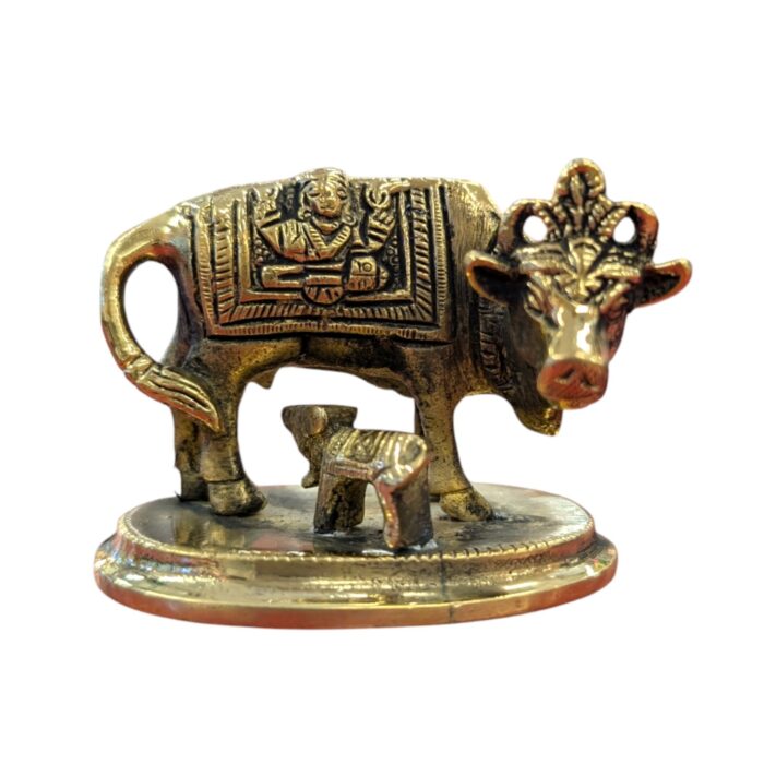 Brass Kamdhenu Cow with calf